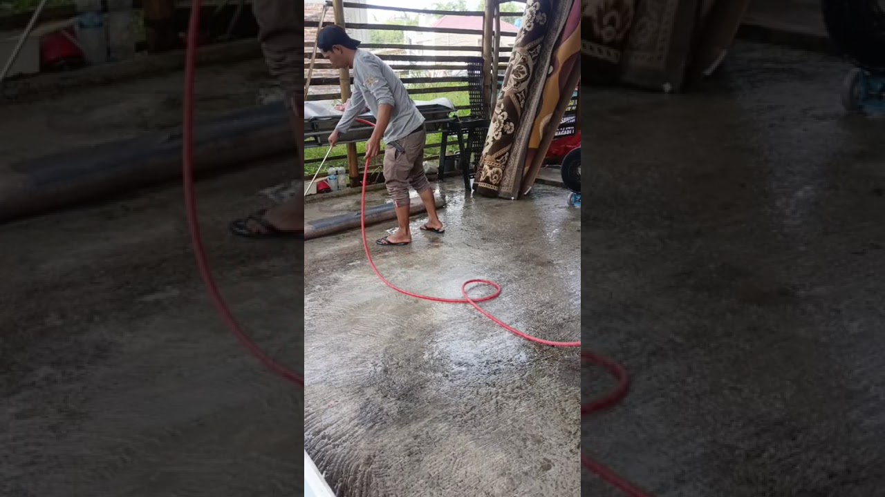 Cuci karpet bekas banjir #cucikarpet #karpetmurah #cucibaju 