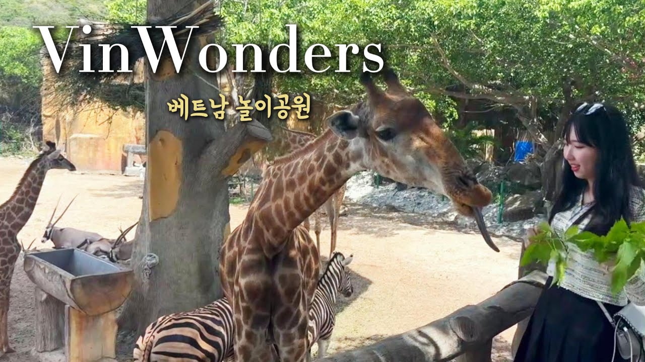 베트남판 디즈니?!🦒 기린 밥주기부터 두리안 폭식까지🍍빈원더스+워터파크🔥🎢💦