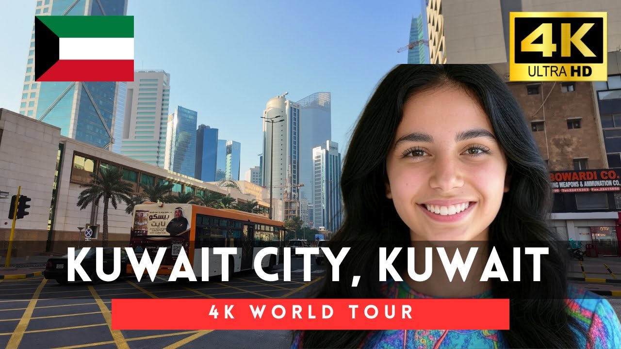 Kuwait walking tour - 3 hours Kuwait City downtown walk 4k 60fps