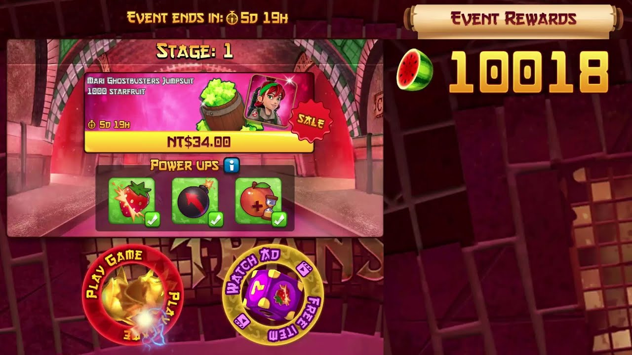 Fruit Ninja #27 Spooky Subway 100,18