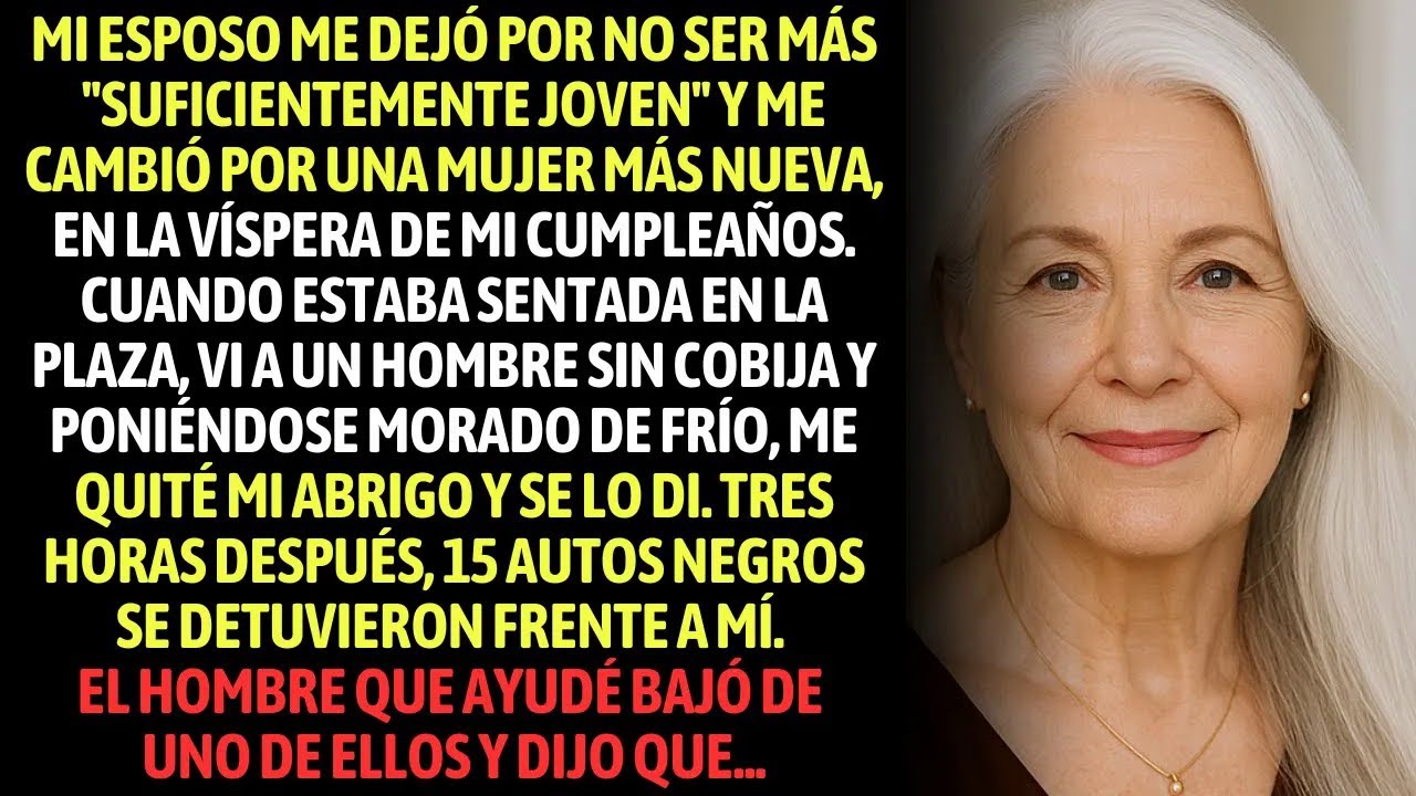 Sentada En Una Plaza Congelándome, Le Di Mi Abrigo A Un Extraño, Sin Saber Que Él Era Millonario