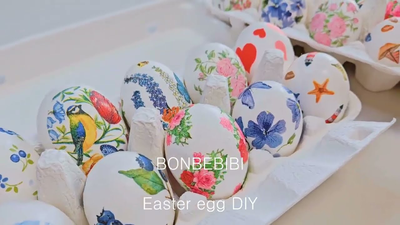 냅킨아트 부활절달걀 만들기ㅣ 만들기는 간단한데 너무너무 예쁜, 특별한 easter egg 만드는 방법