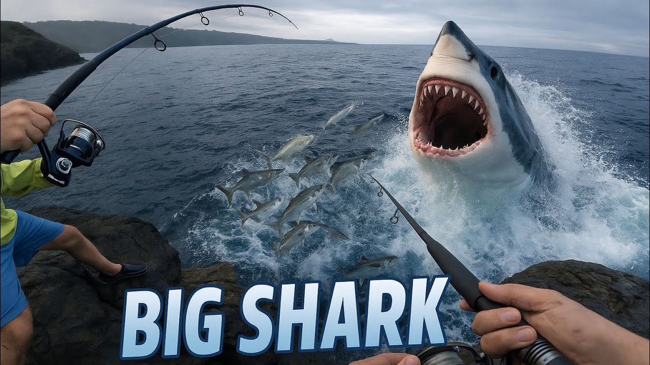 OCEAN VLOG EP 16: BIG SHARK and crazy BLUEFISH and BARRACUDA