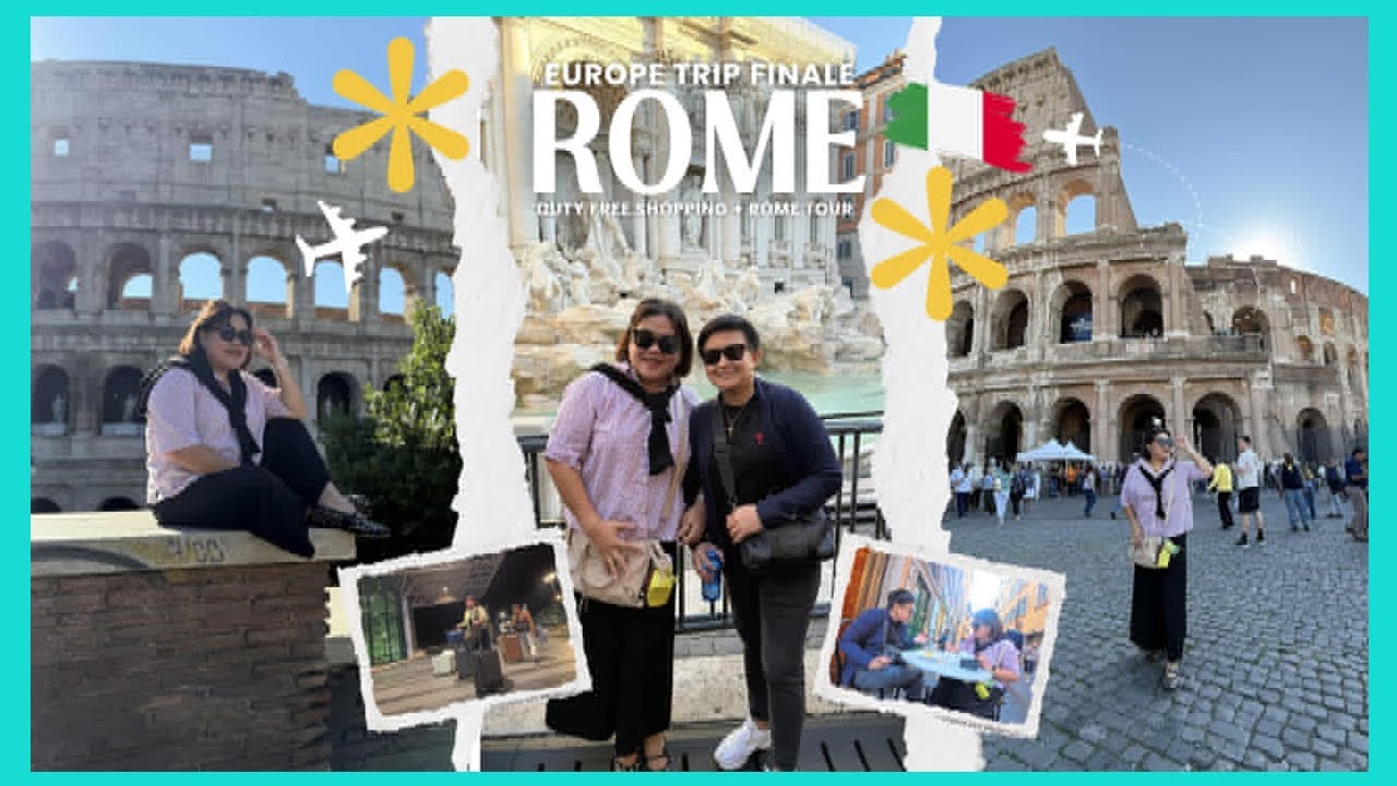 ROME VLOG 🇮🇹 | Europe Trip Finale • Colosseum, Trevi Fountain, Sistine Chapel + Duty-Free Shopping