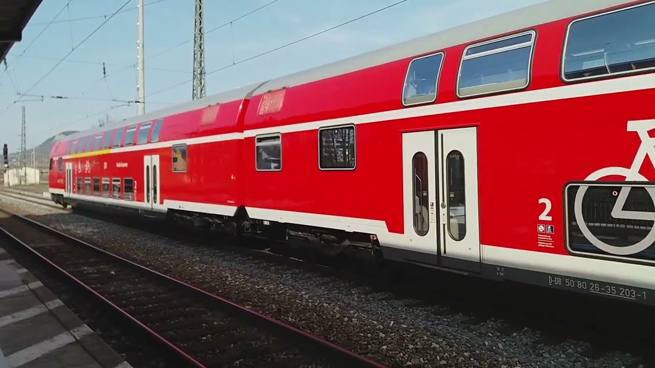 Ankunft und Abfahrt vom Saale Express in Jena G&ouml;schwitz