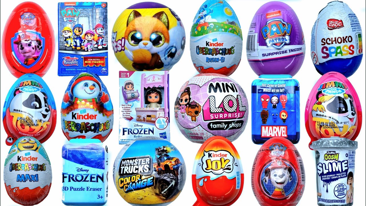 Big Unboxing of Surprise Eggs! Just look what I found inside these eggs!