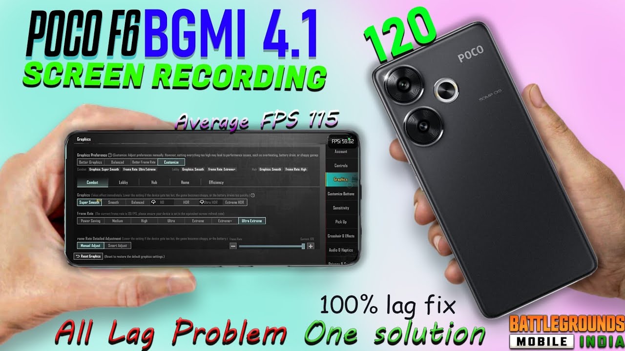 Poco F6 Bgmi 4.1 120 FPS Screen Recording Test | Also Some Suggestions 