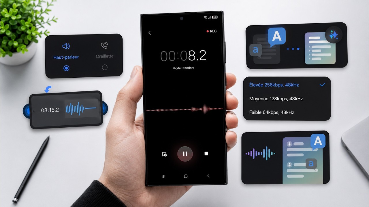 23 fonctionnalités dans SAMSUNG ENREGISTREUR VOCAL ! 