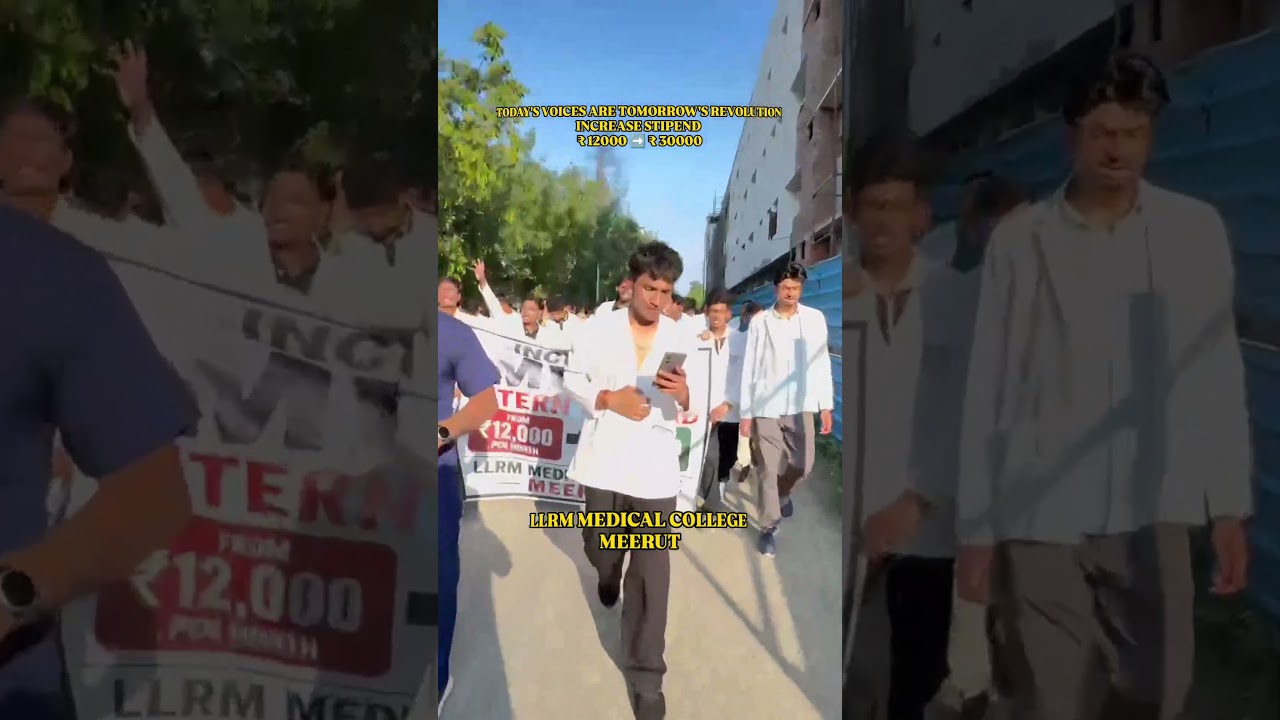 ​₹400/Day for MBBS Interns? LLRM Meerut Students Protest for Fair Pay! 🩺 #mbbs #mbbsinternship