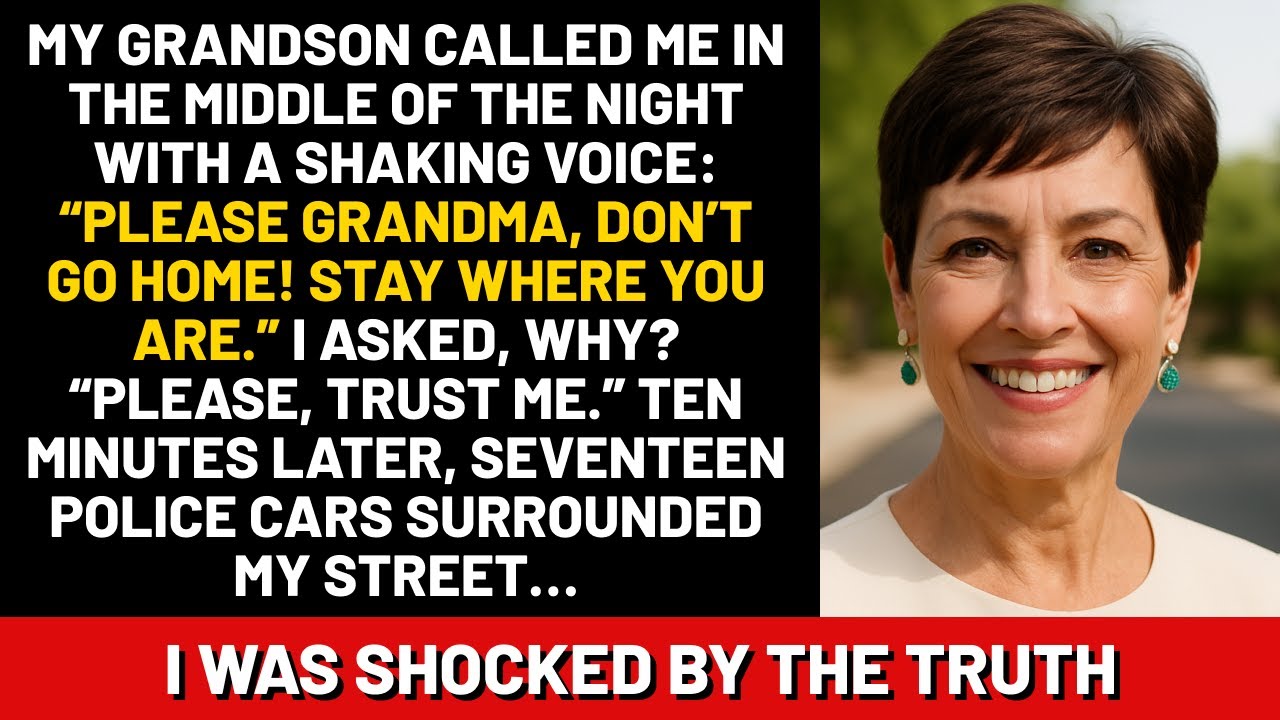 My grandson called me in the middle of the night with a shaking voice: Please grandma, don’t go...