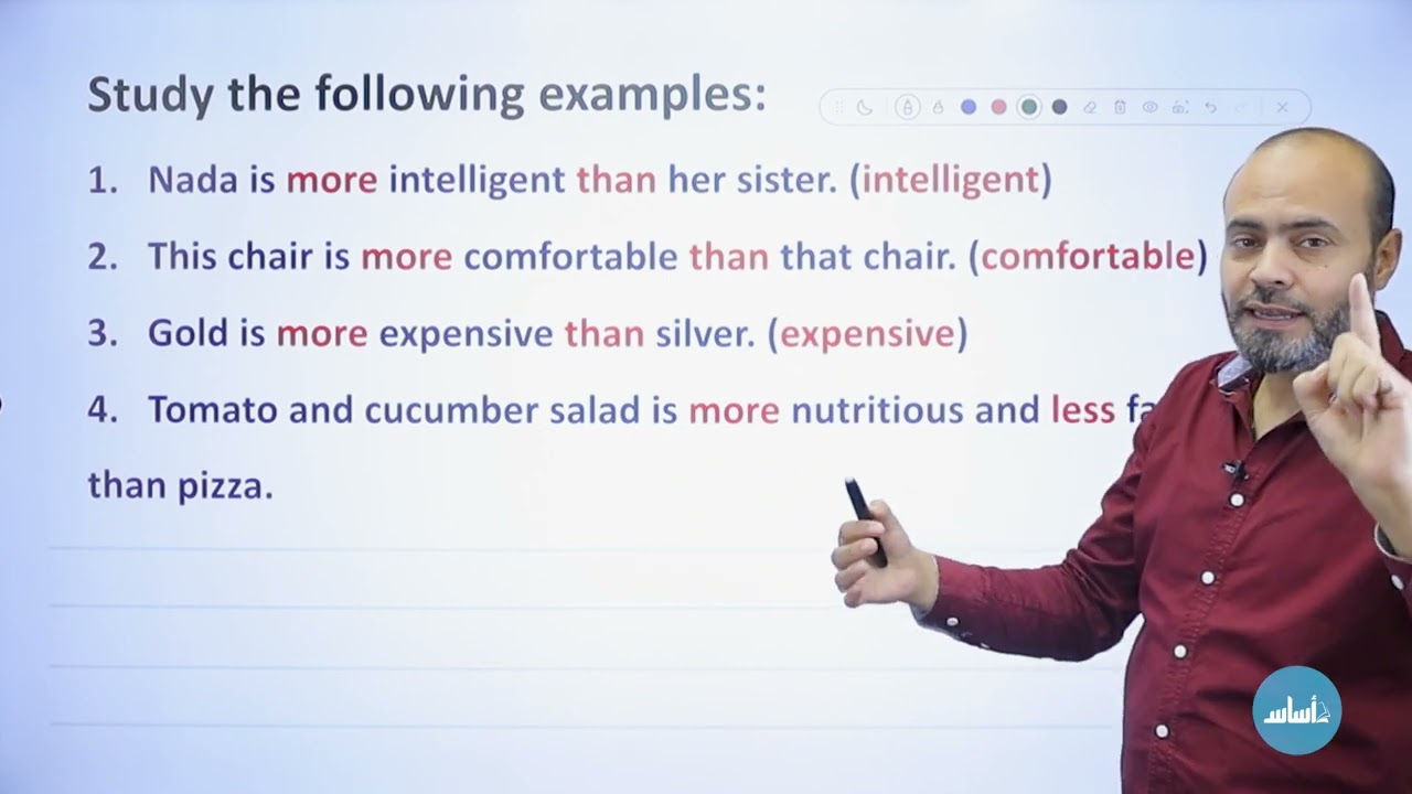 صف تاسع شرح قواعد comparative & superlative & (as, too, enough...)