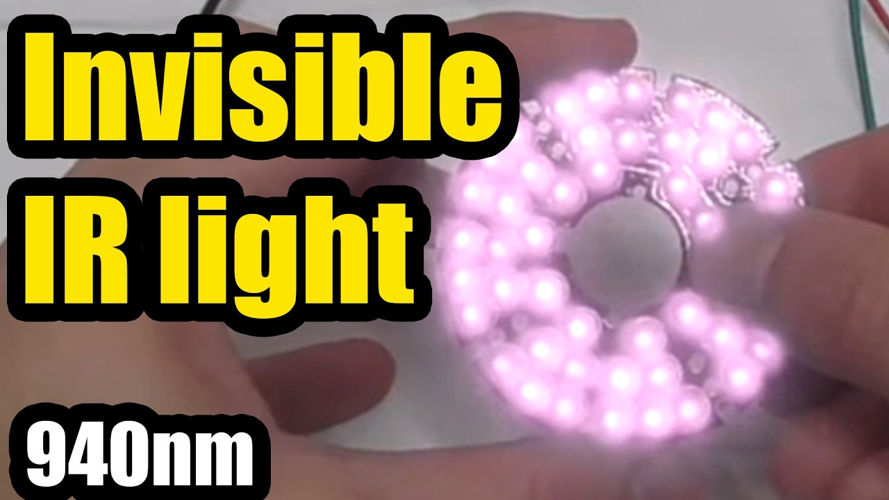 Infrared Illuminator 940nm 48 LED (Invisible light, No red glow)