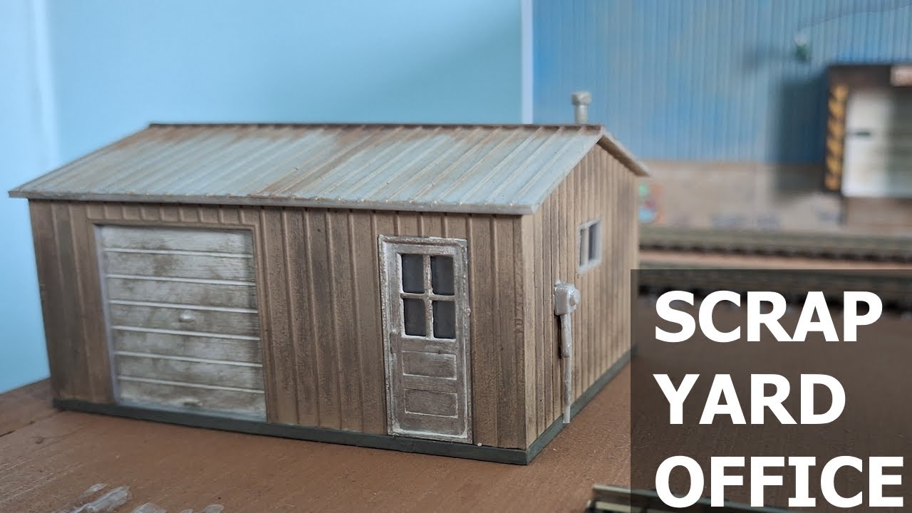 HO Scale Switching Layout Scrap Yard Office Structure - Layout Update 6