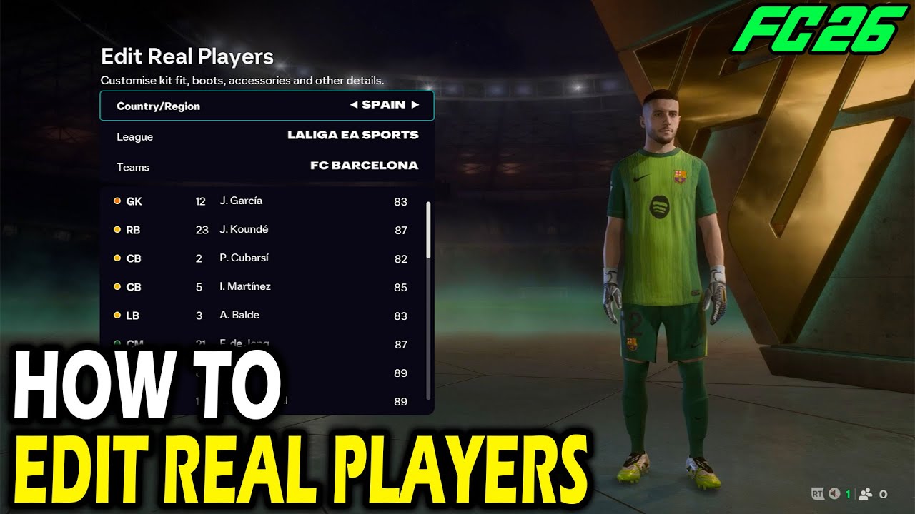 Как редактировать реальных игроков в FC 26
