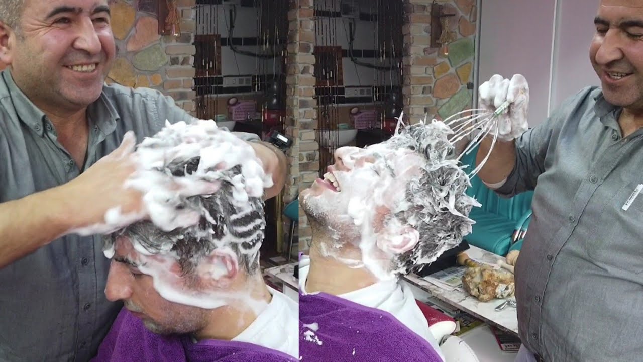 RELAXING MASSAGE AND SKIN CARE ASMR BARBER BAHATTİN