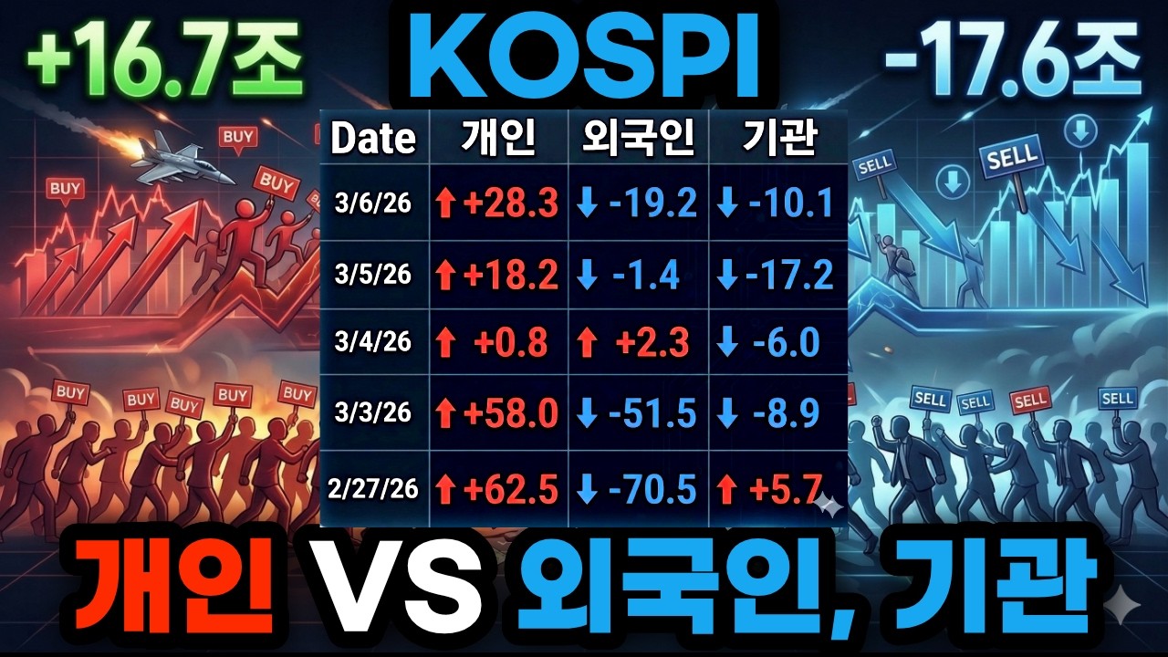 외국인과 기관이 도망가는 지금, 왜 개인은 코스피를 매수하고 있을까!? (괜찮을까?)