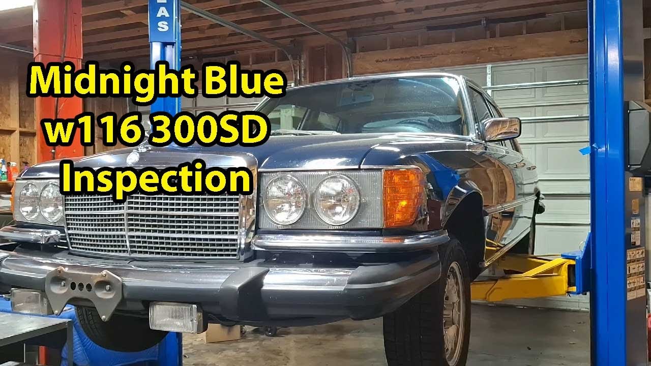 Осмотр автомобиля Midnight Blue W116 300SD