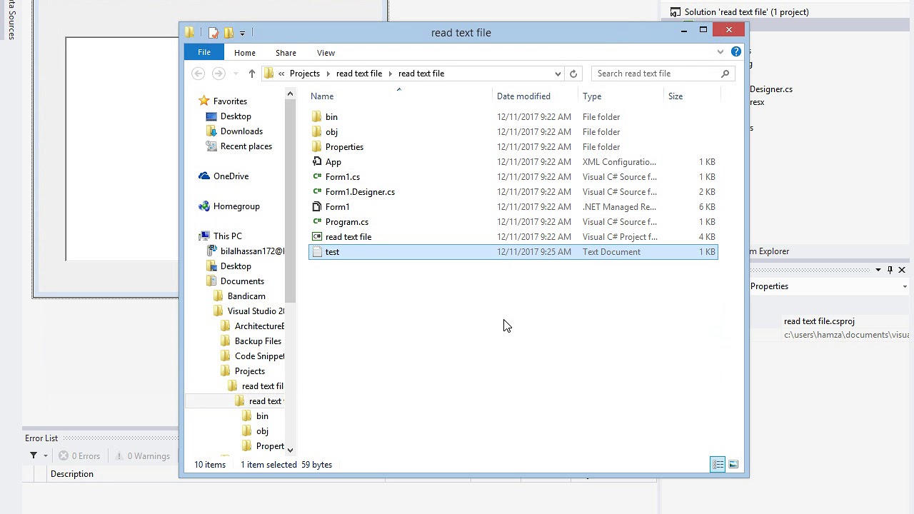 How to read text file in C# Windows form application
