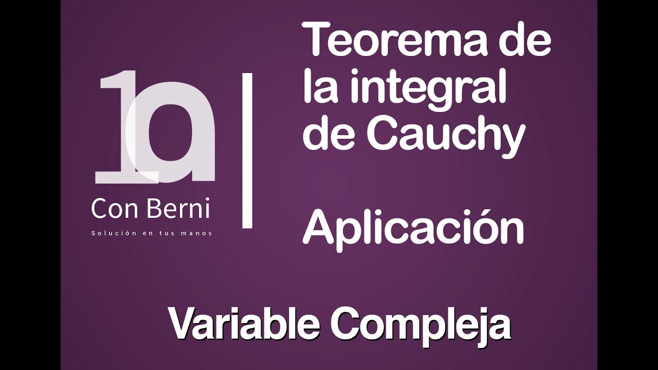Teorema de la integral de Cauchy I Aplicación 1