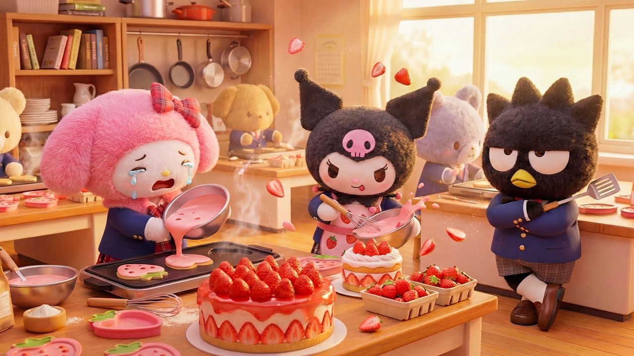 Melody Faces an Unfair Baking Competition... Kuromi & Sweet Friendship Prevail 🍓💖🌸