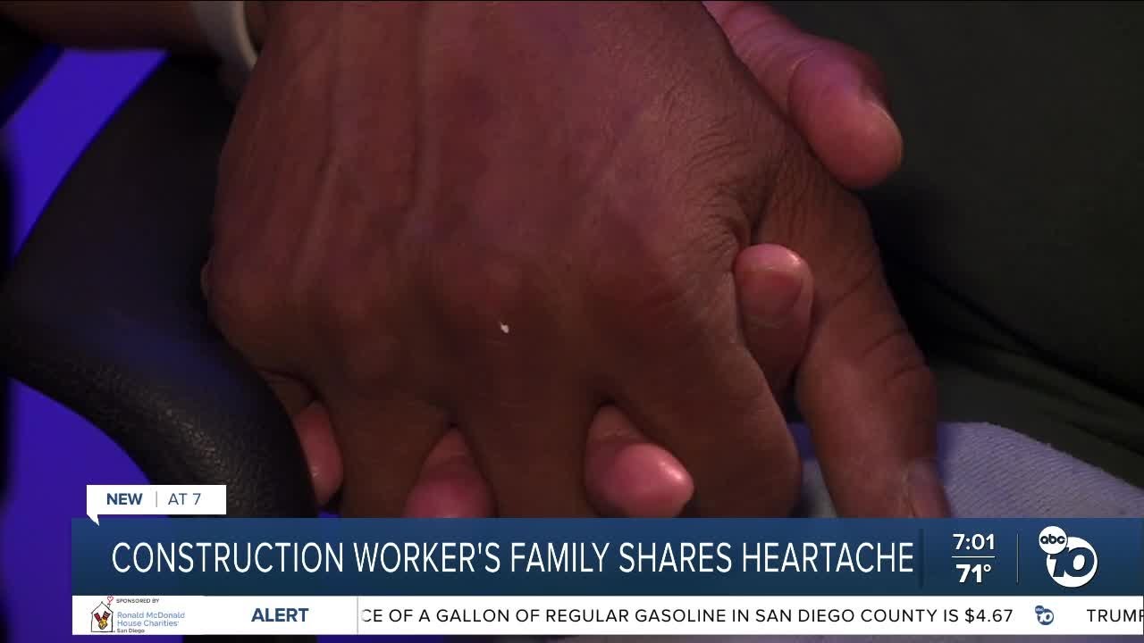 Construction worker's family shares heartache