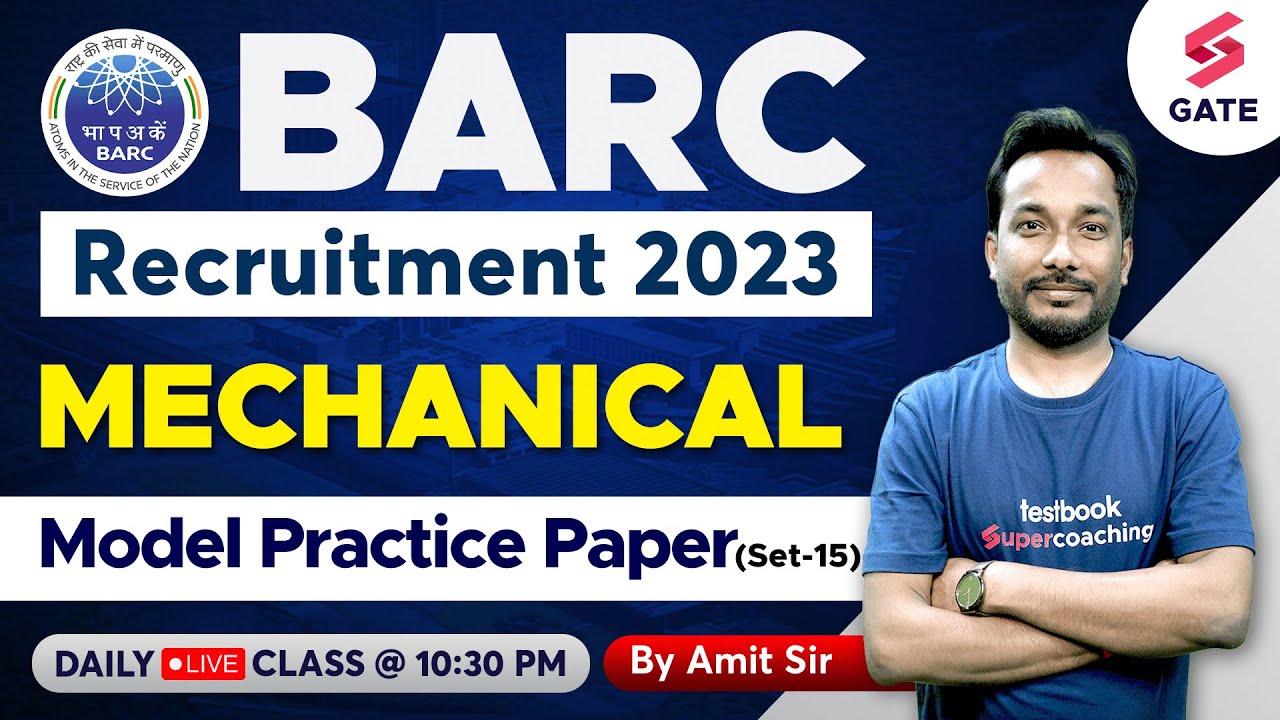 BARC Recruitment 2023 | BARC Model Paper | Mechanical | BARC Mechanical 2023 |By Amit Maurya Sir #15