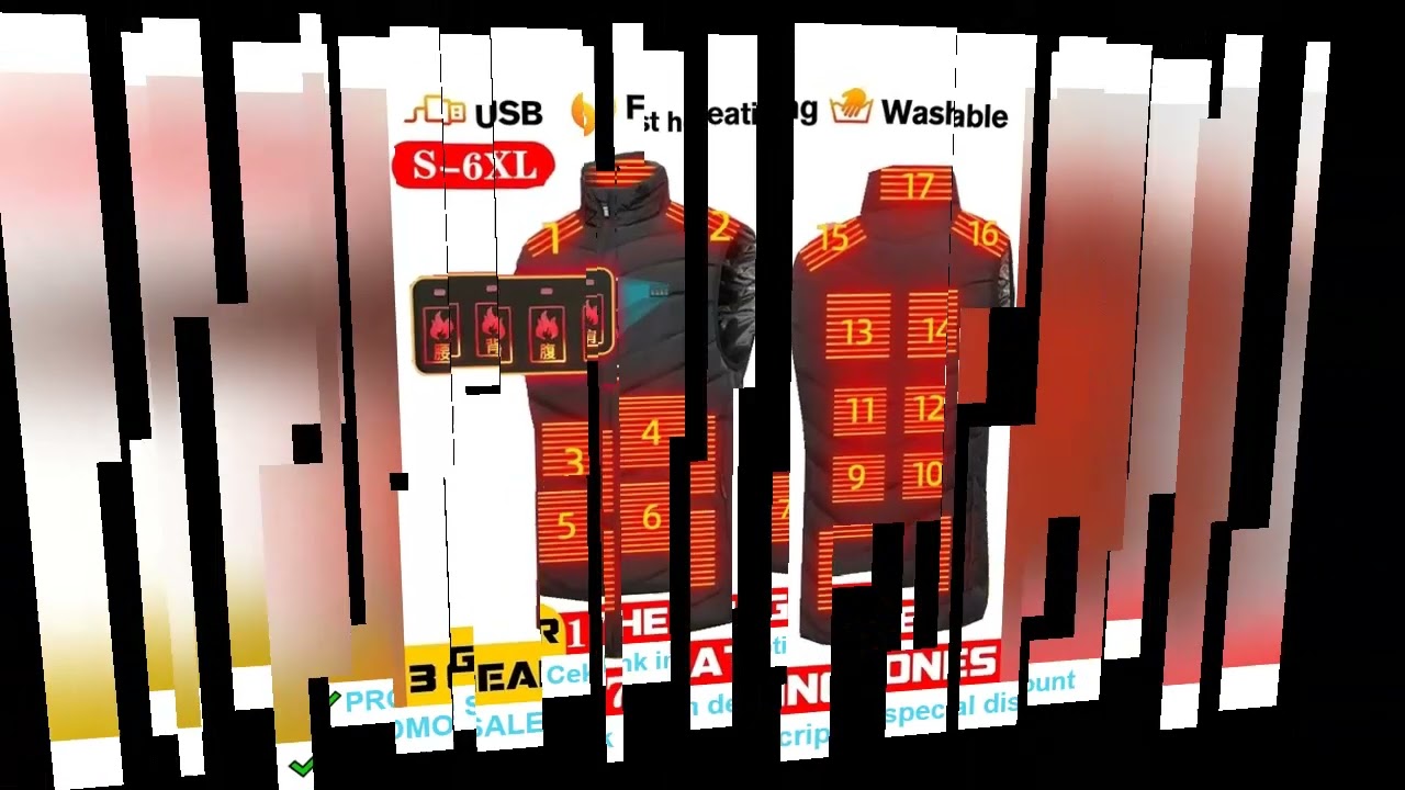 Men USB Infrared 17 Heating Areas Vest Jacket Men Winter Electric Heated Vest Waistcoat For Sports H