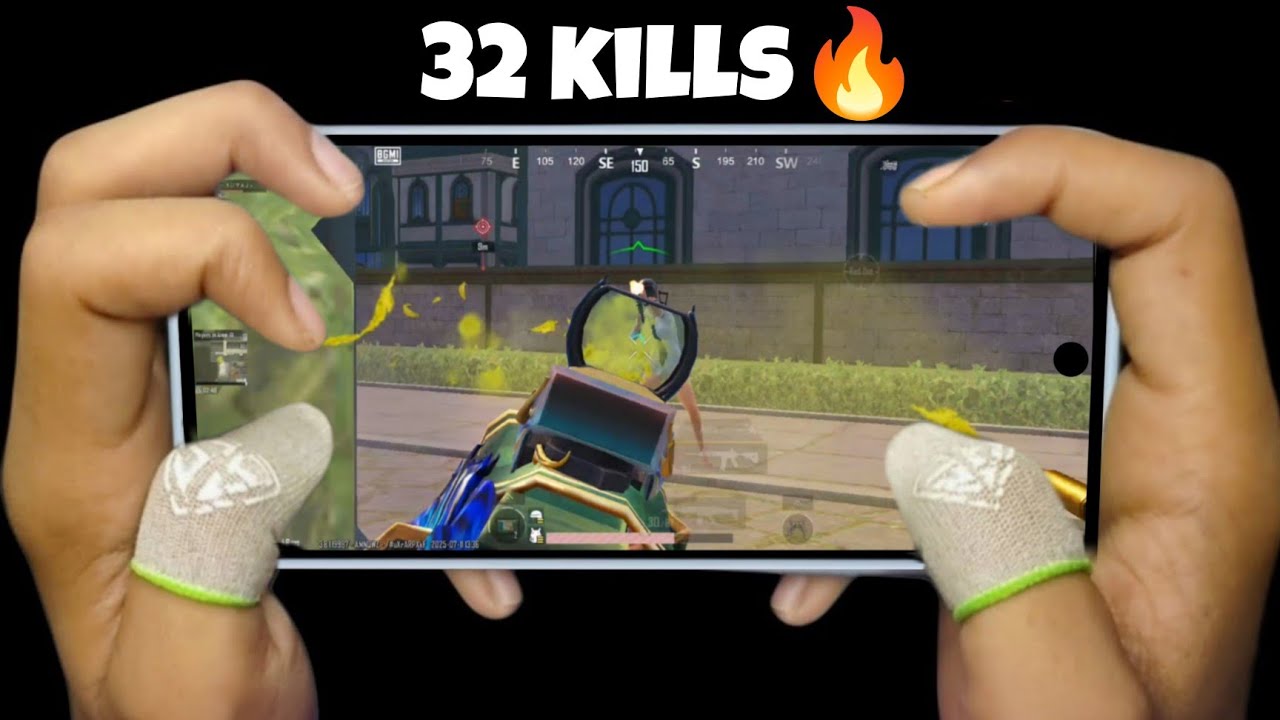 32 KILLS🔥 in 2 match WORLD RECORD😱 Fastest player | Handcam video♥️ pubg 5 finger + gyroscope😍 |pubg