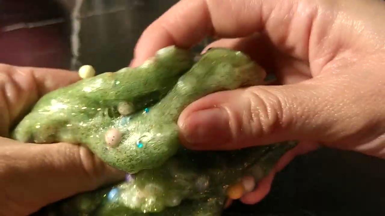 Crunchy slime mixing!!!