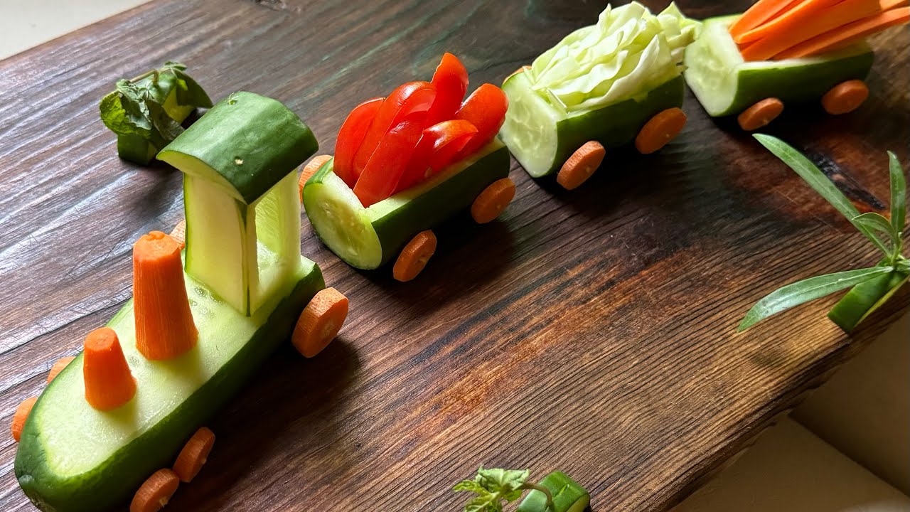 Cucumber and Carrot Salad Decoration Idea | Cucumber Salad Recipe