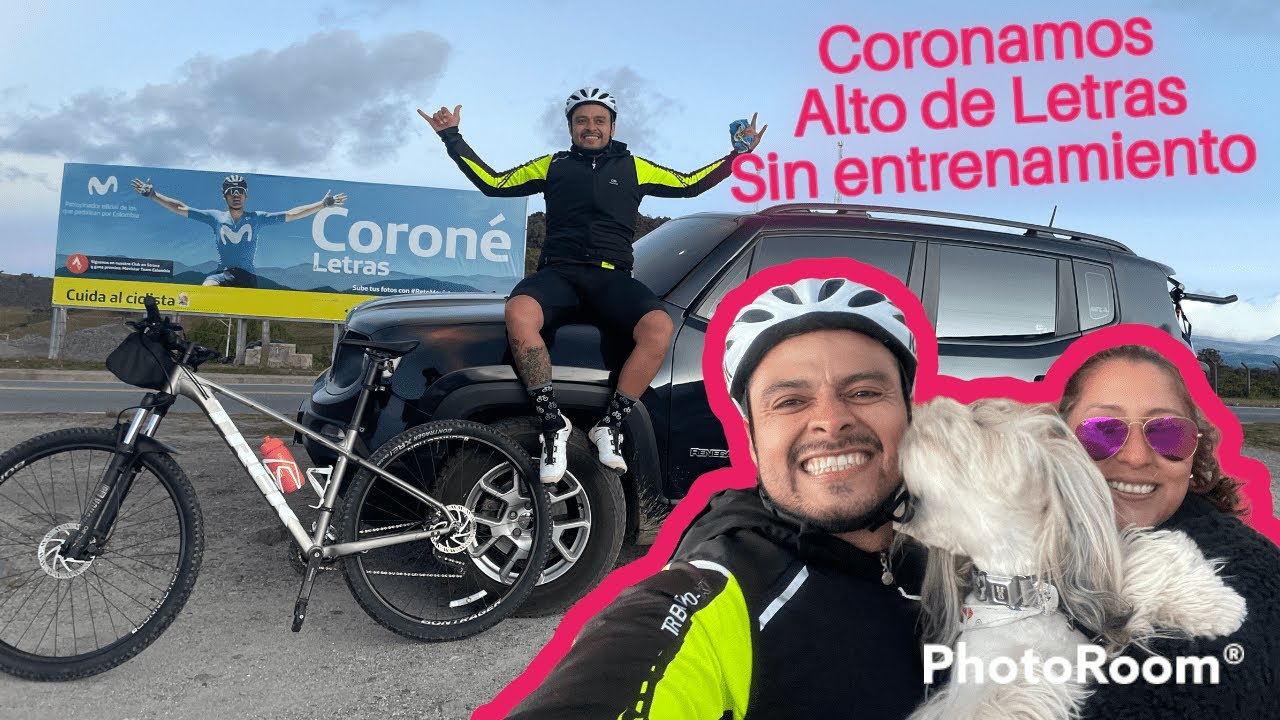 Epica Subida al alto de letras en Bicicleta Sin Entrenar