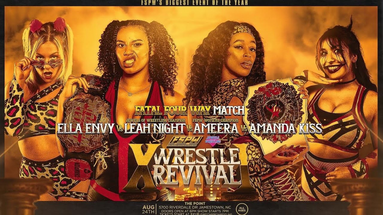 WRESTLEREVIVAL || AMEERA ROZE VS LEAH NIGHT VS ELLA ENVY VS AMANDA KISS || CHAMPIONSHIP MATCH