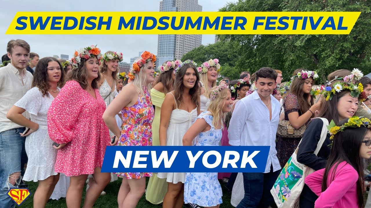 🇸🇪Swedish Midsummer Maypole Parade & Festival at Rockefeller Park, Manhattan New York 2023