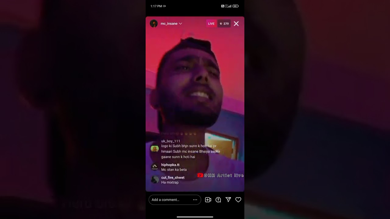 MC INSANE Instagram live | 09 March 2022,at 01:10pm | Mc Insane did live Freestyle | DHH Artist live
