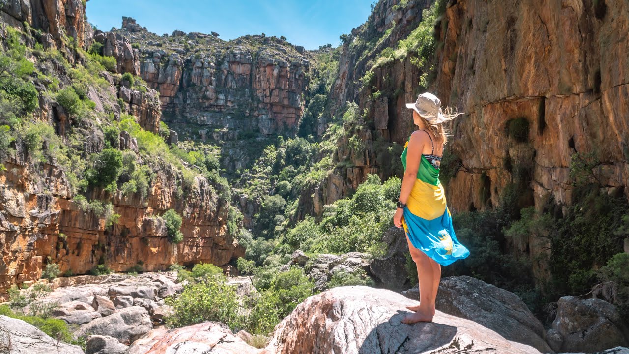 Hiking and wild camping in remote South African mountains