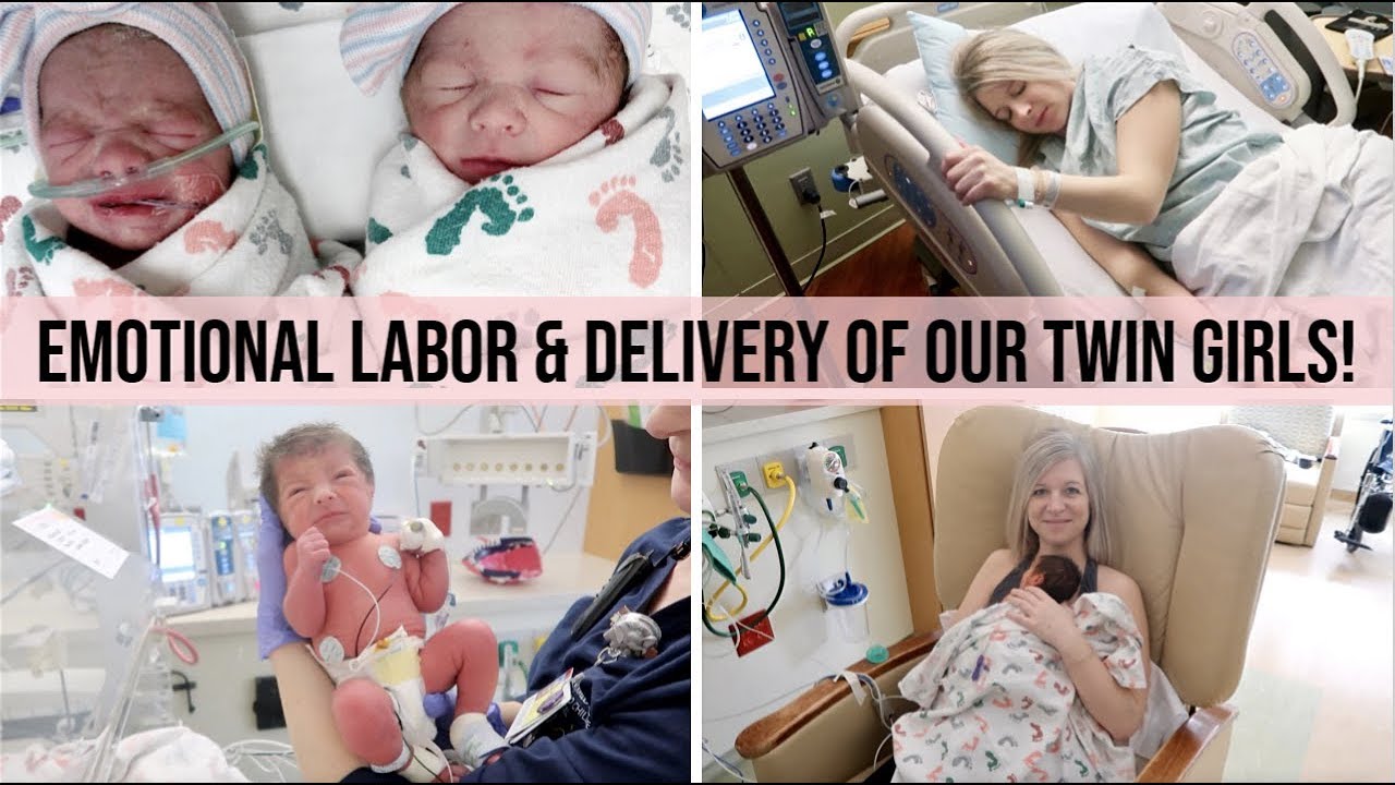 *EMOTIONAL* LABOR & DELIVERY VLOG AFTER INFERTILITY | OUR TWIN GIRLS ARE HERE | DELIVERY AT 33 WEEKS