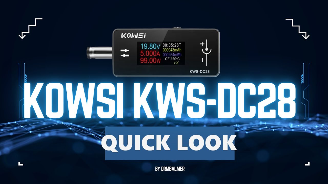 KOWSI KWS-DC28 - DC Plug Power Meter – Quick Look