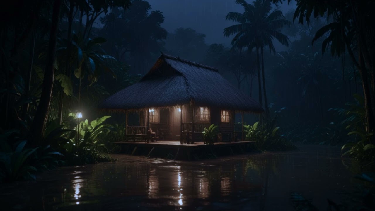 Amazon Rain Sounds for Deep Sleep 🌧️ Jungle Night (10 Hours)
