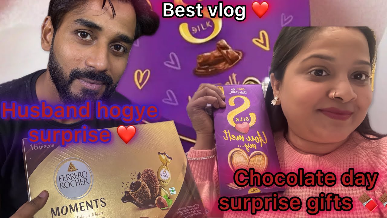 Chocolate Day Celebration 🍫 | Surprise Gifts | Full Day Vlog #couplevlog #daily vlog @vaishus_life 