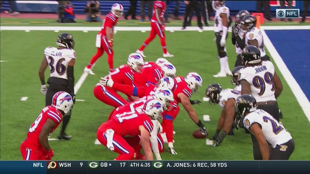 Ravens Chuck Clark Lines Up With the Bills