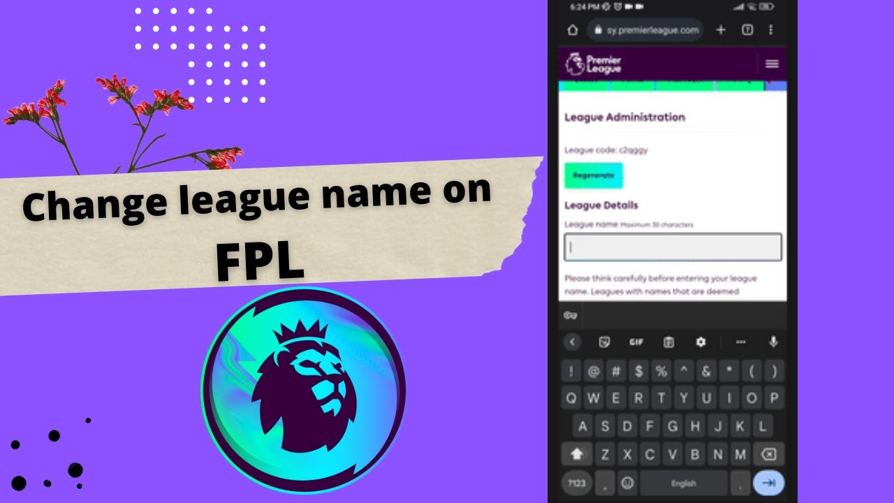 How to change league name on FPL | Fantasy Premier League 22/23