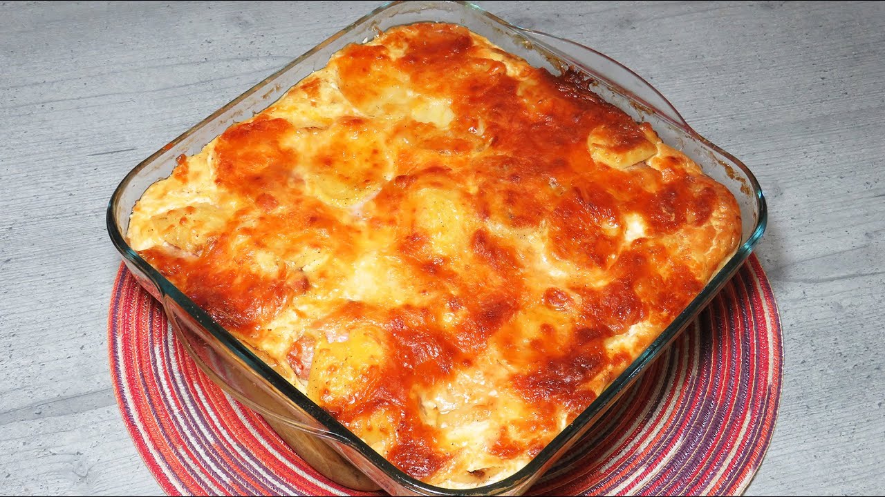 Cartofi la Cuptor cu Sunca si Cascaval