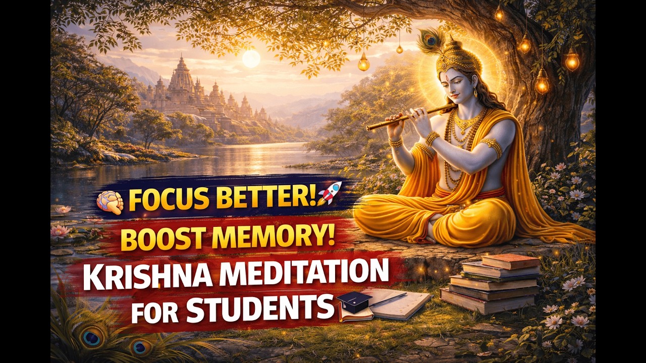 Study With Krishna Energy 🧠📚 | Krishna Meditation for Students (Focus & Memory)