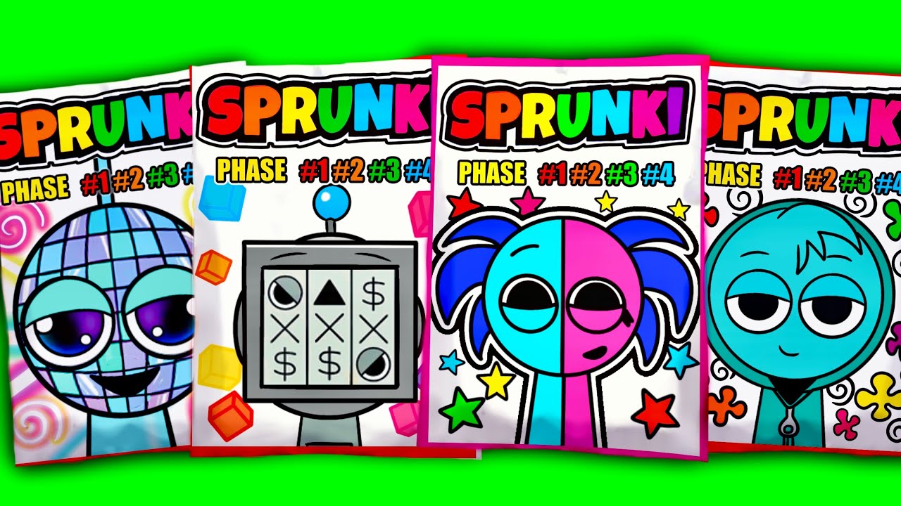 🌈SPRUNKI Blind Bag OC Casi, Zip, SemiHemi, Disco | ASMR Phase 1vs2vs3vs4 squishy