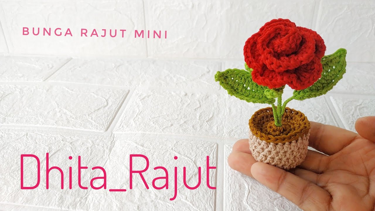 Crochet mini rose flowers // crochet tutorials