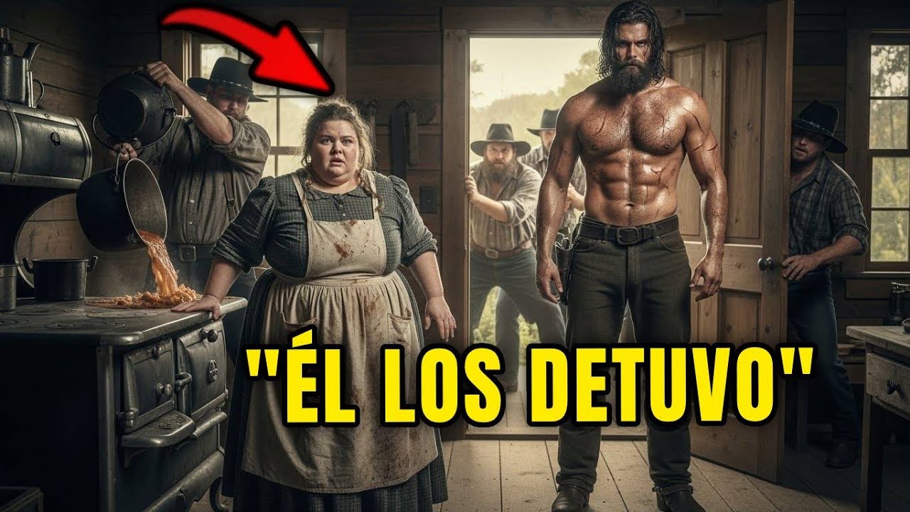 Seis hombres rodearon a la chica obesa exigiendo que se fuera del pueblo, entonces el hombre de...