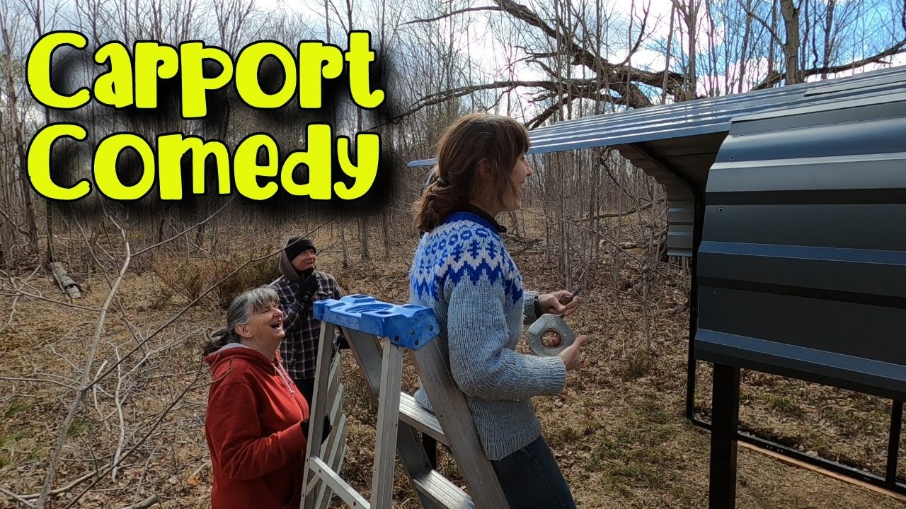 Carport Comedy - Assembling the Arrow Storage Products 10' Carport Canopy - Start to Finish