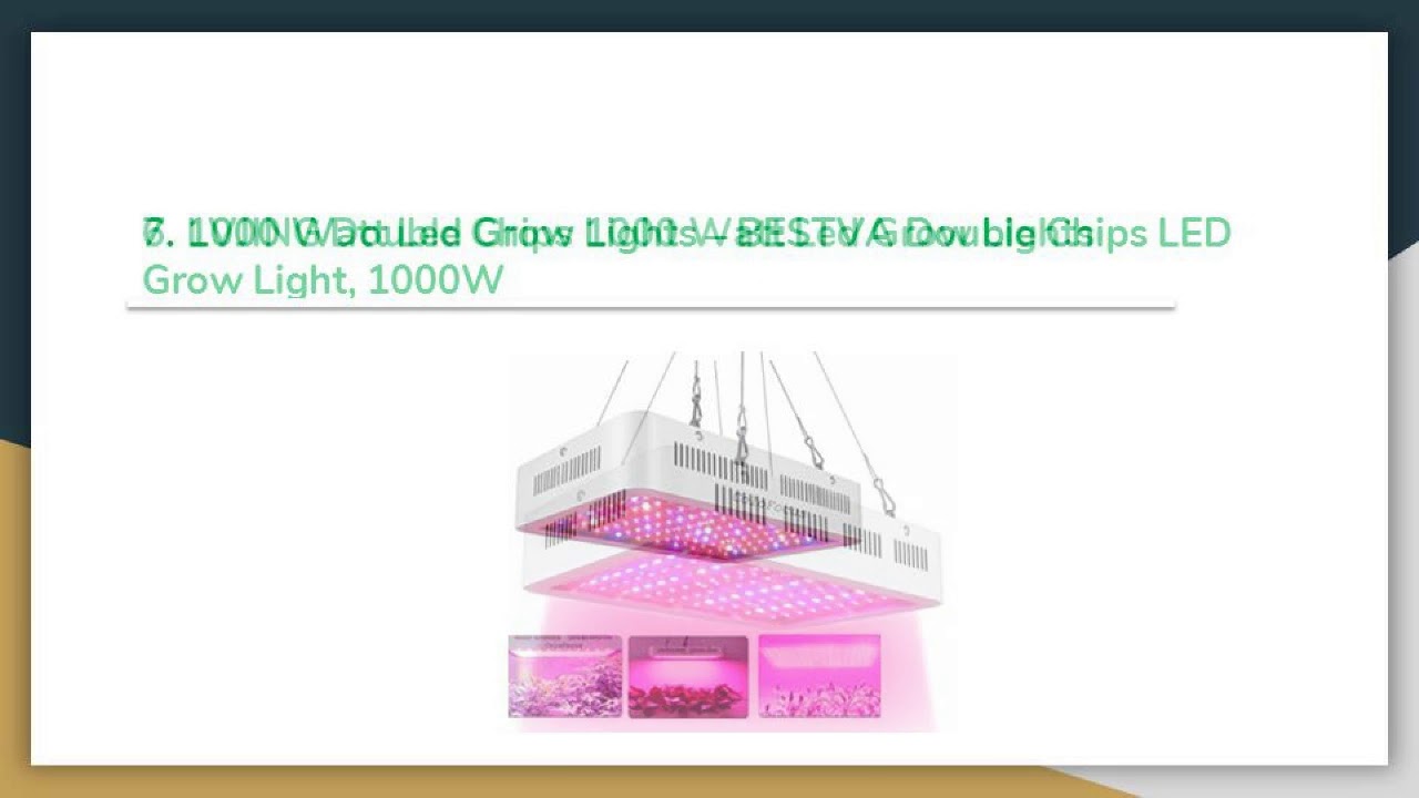 Top 12 Best 1000 Watt Led Grow Lights in 2019 Review &ndash; Buyer&rsquo;s Guide