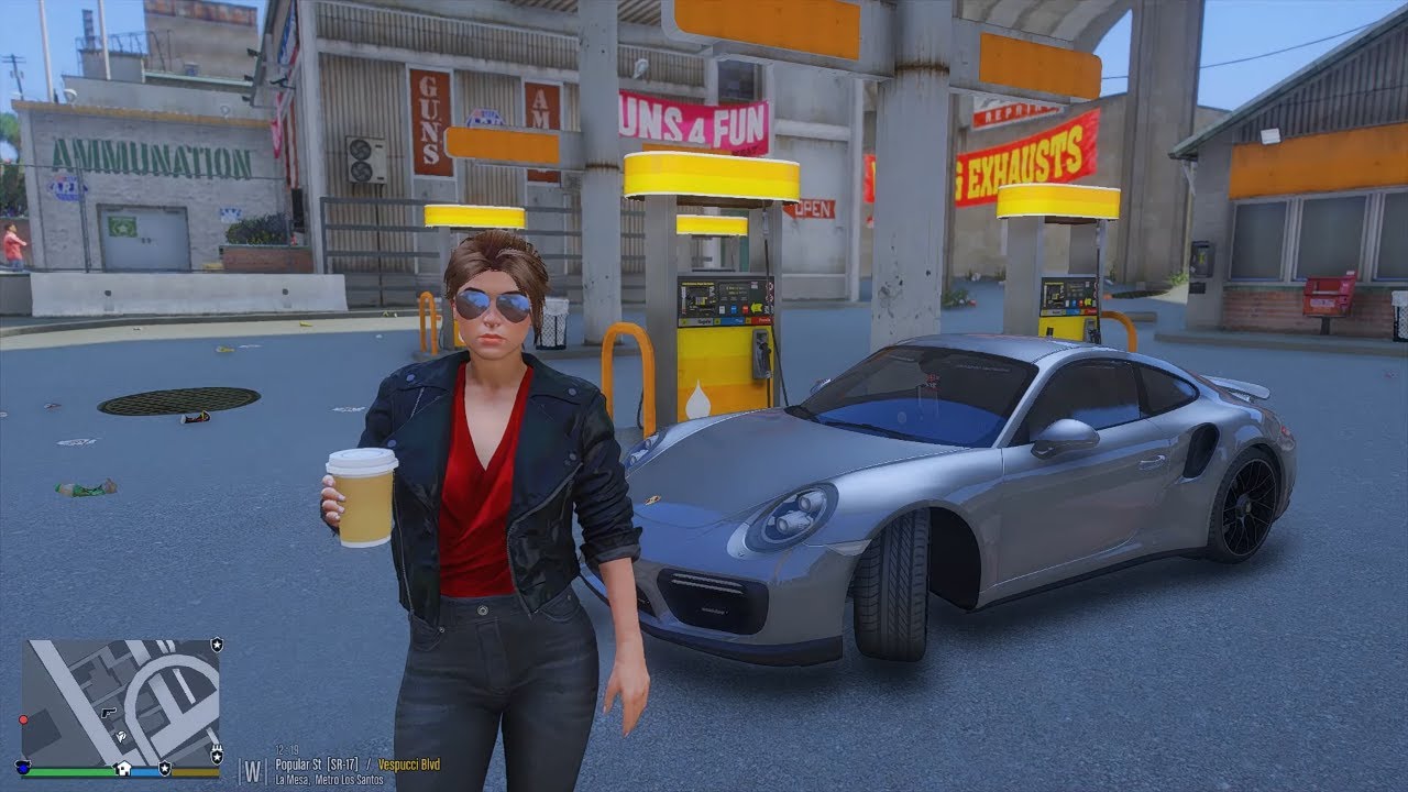 Gta 5 LSPDFR LAPD Bad4SS Female Undercover Cop - Porsche 911 Turbo S Patrol #gta #gta5 #lspdfr
