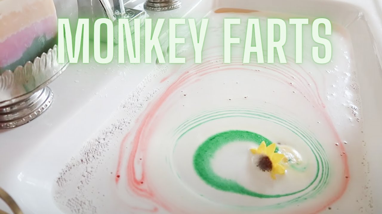 Monkey Farts, Make & Demo of Sunflower Tropical Bath Bomb
